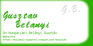 gusztav belanyi business card